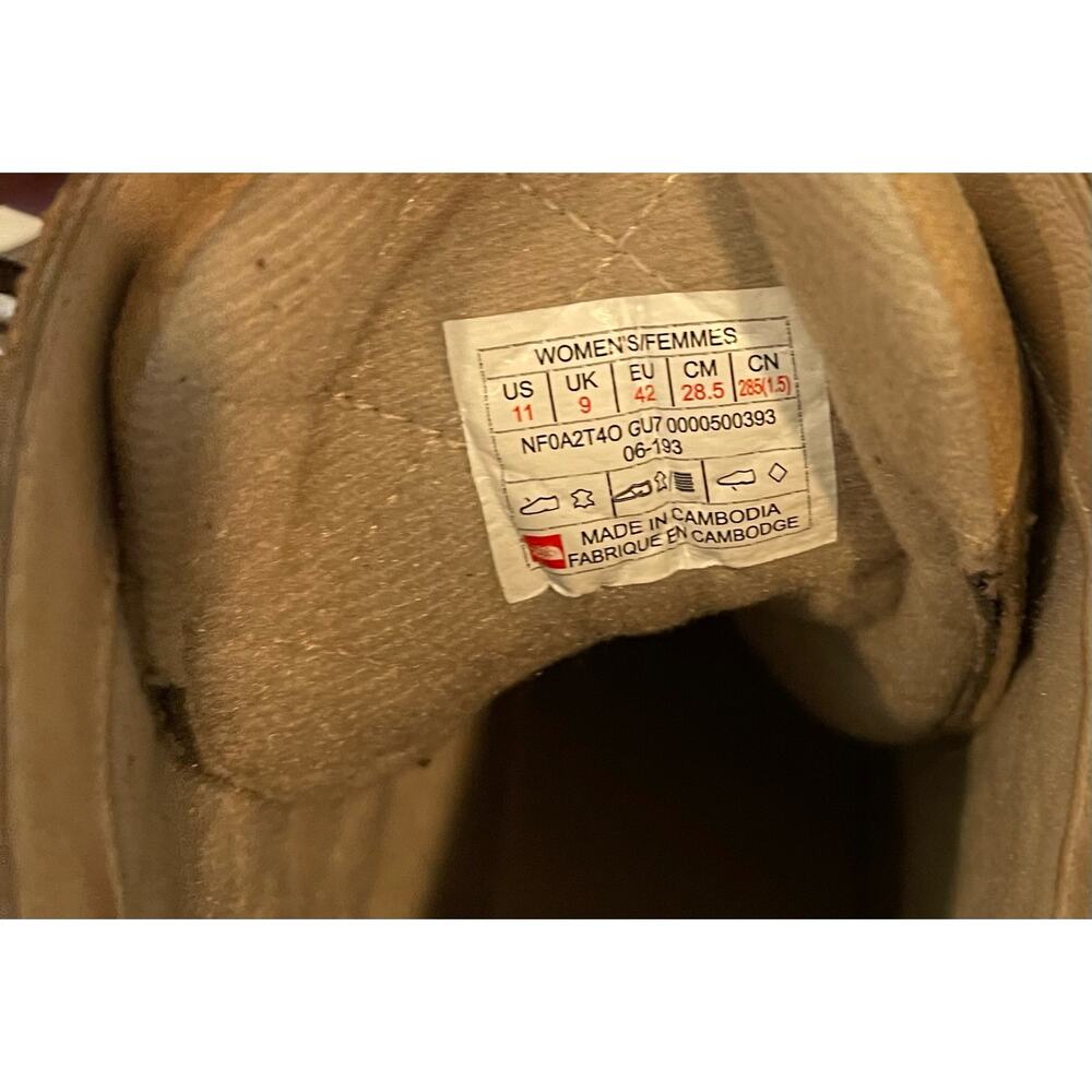 The North Face‎ Ballard II Women's Leather Combat Boots Sz 11 Beige and Taupe - Picture 5 of 7